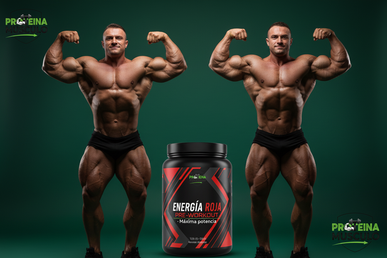 Energía Roja con bodybuilders