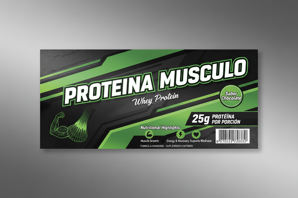 Etiqueta 150x70mm Proteina MUSCULO