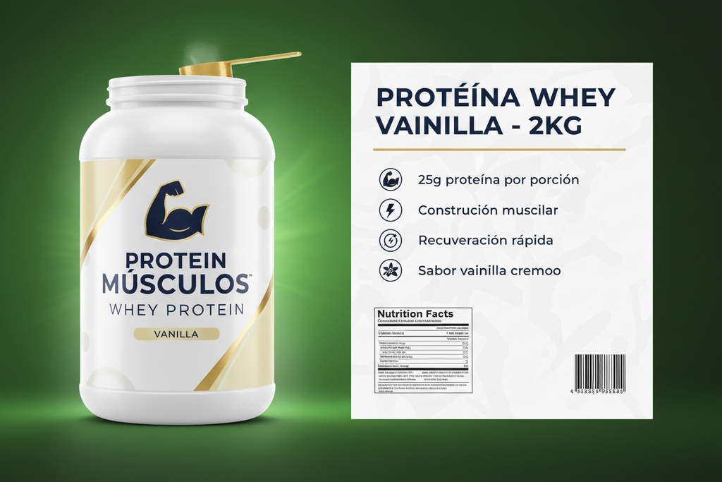 Proteína Whey Vainilla con descripción